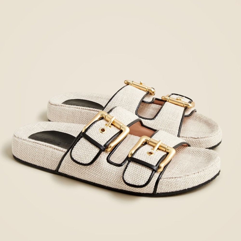J Crew Marlow Sandals in Canvas